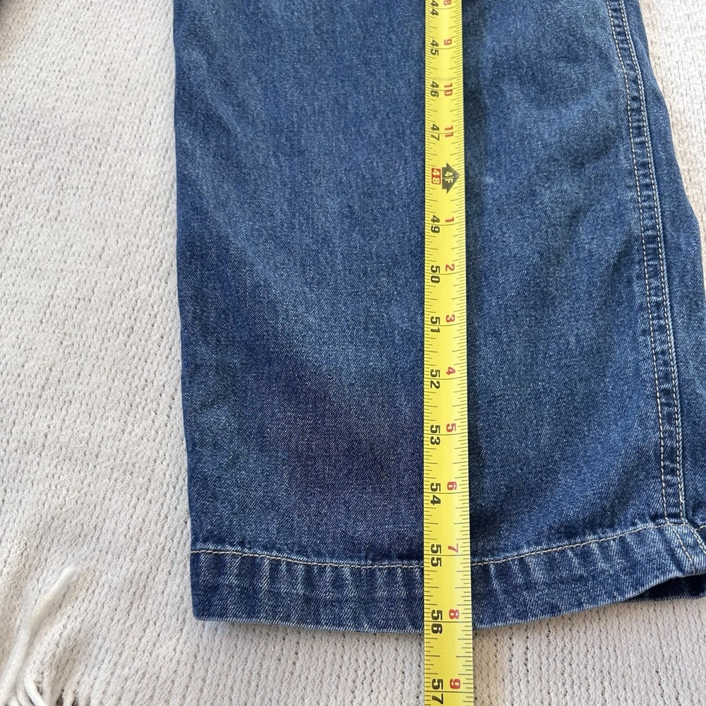 Vtg Y2K 90s No Boundaries Denim Overalls Juniors Size M 7/9 Blue Carpenter - Picture 8 of 14